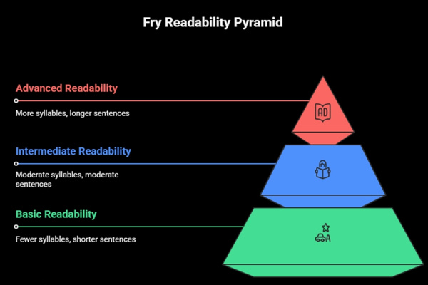 Fry Readability pyramid graph