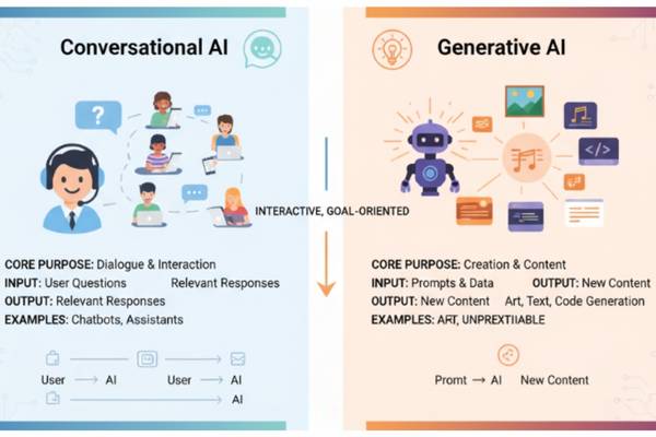 Differences Between Conversational AI and Generative AI
